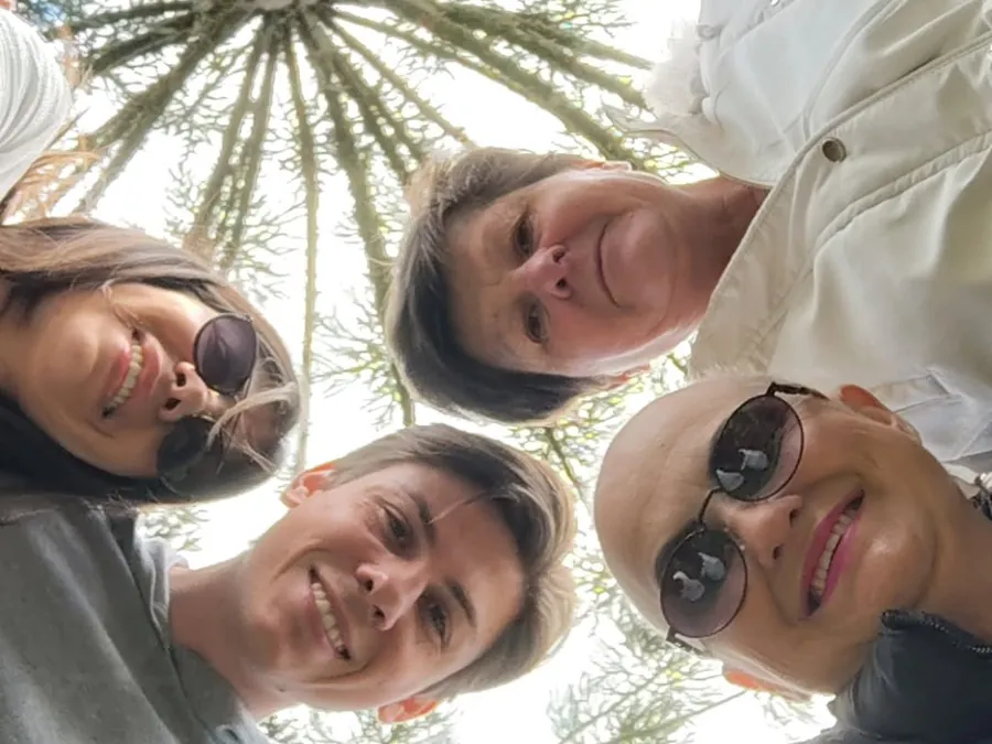 Selfie em grupo durante a excursão a Rancho Queimado/SC